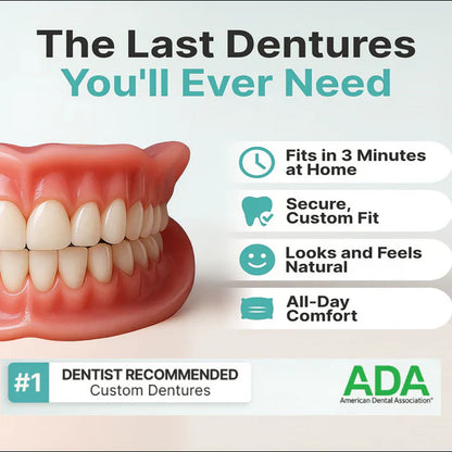 🌎Ends Today: 70% OFF! ⏰ Custom-Fit Full Functional Dentures Make you more confident